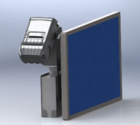 CREATIVE MOUNTING, ACCESSORY, PRINTER MOUNT ASSEMBLY, BLACK, CART VESA MOUNT FOR PRINTER ONLY, FOR USE WITH INTERMEC PB22 PRINTER